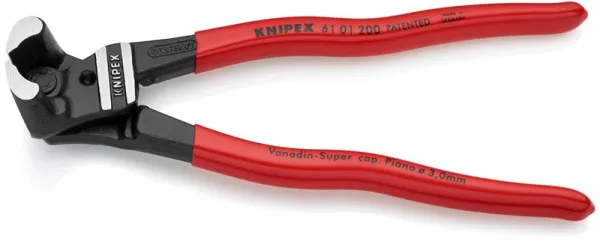 Knipex Bultsax med hög utväxling svart atramenterad, med plastbeläggning 200 mm