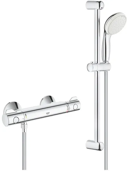 Grohe Tempesta II -duschset, inkluderar Grohtherm 800 duschblandare, krom