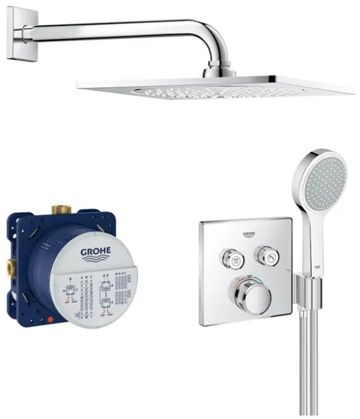 Grohe Grohtherm SmartControl -duschset med regndusch, krom