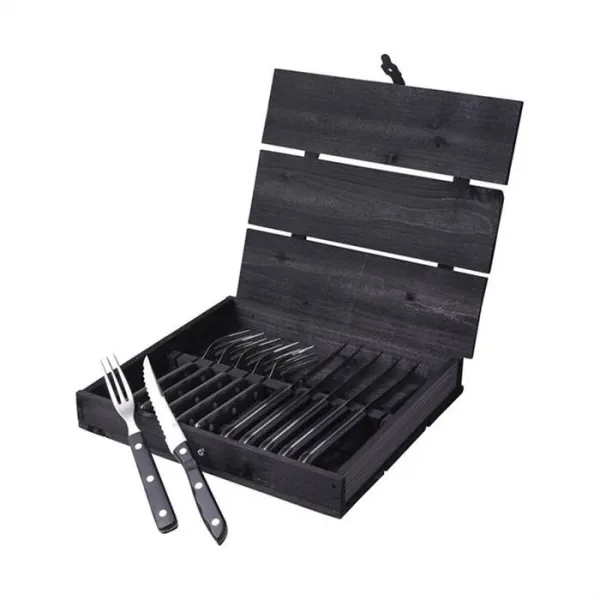 Gense Old Farmer biff-/grillbestick 12 delar - Svart/stål
