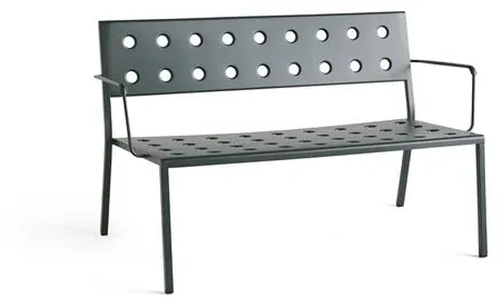 HAY Balcony Lounge-bänk med armstöd Dark Forest