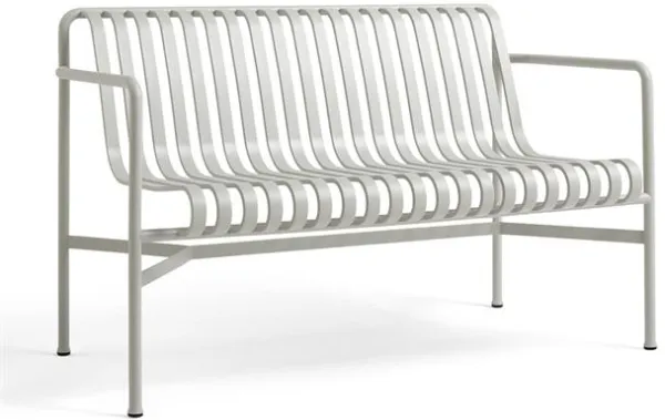 HAY Palissade Dining-bänk med armstöd Sky Grey
