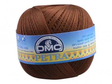 DMC Petra nr. 8 Virkgarn Unicolor 5938 Brun