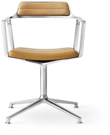 Vipp 452 Snurrstol Sandfärgat Läder