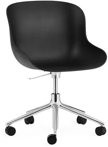 Normann Copenhagen Hyg Kontorsstol med hjul Aluminium/Svart