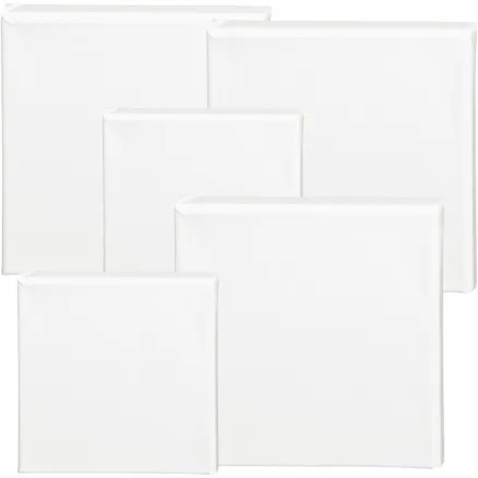 ArtistLine Canvas, vit, storlek 15x15+20x20 cm, D: 1,6 cm, 360 g, 40 st.