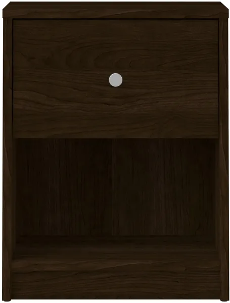 TVILUM May nattduksbord - brunt trä, med 1 låda och 1 fack