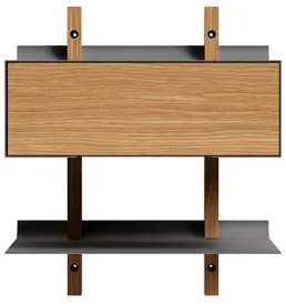 Eva Solo Smile Sängbord med hylla Ek/Grå