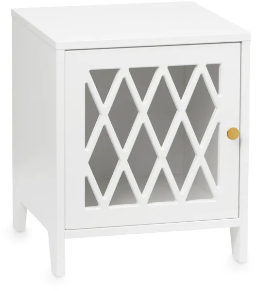 Sängbord Harlequin - vit - FSC® Mix