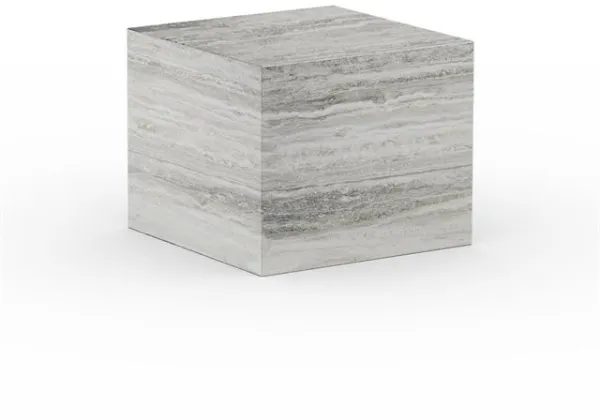 NORR11 Cubism Litet Bord Silver Travertin