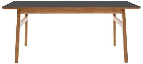 Magnus Olesen Freya Soffbord i Massiv Lackerad Ek/Svart Linoleum 4023 Forbo L 120 x D 60 x H 50