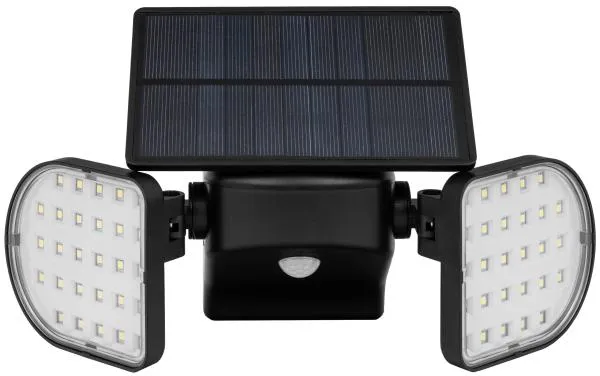 Dubbel solcellslampa med spotlight 1,5W